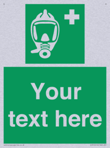 Custom sign safe condition Emergency escape breathing device